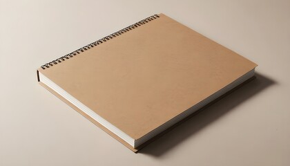 Empty Notebook Mockup with Real Paper Texture