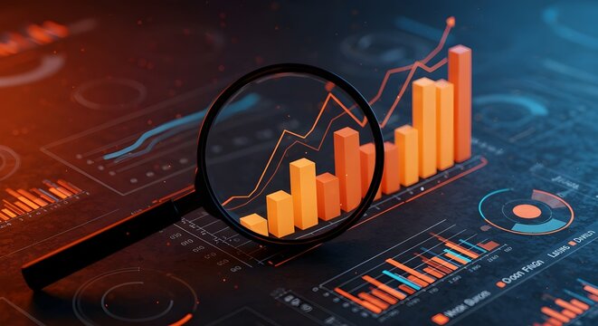 Auditor&iacute;a empresarial gesti&oacute;n financiera de acciones en estrategia de an&aacute;lisis de datos con marketing contable gr&aacute;fico o concepto de beneficio de investigaci&oacute;n de inversi&oacute;n econ&oacute;mica de gr&aacute;fico de inf
