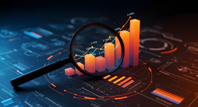 Auditor&iacute;a empresarial gesti&oacute;n financiera de acciones en estrategia de an&aacute;lisis de datos con marketing contable gr&aacute;fico o concepto de beneficio de investigaci&oacute;n de inversi&oacute;n econ&oacute;mica de gr&aacute;fico de inf