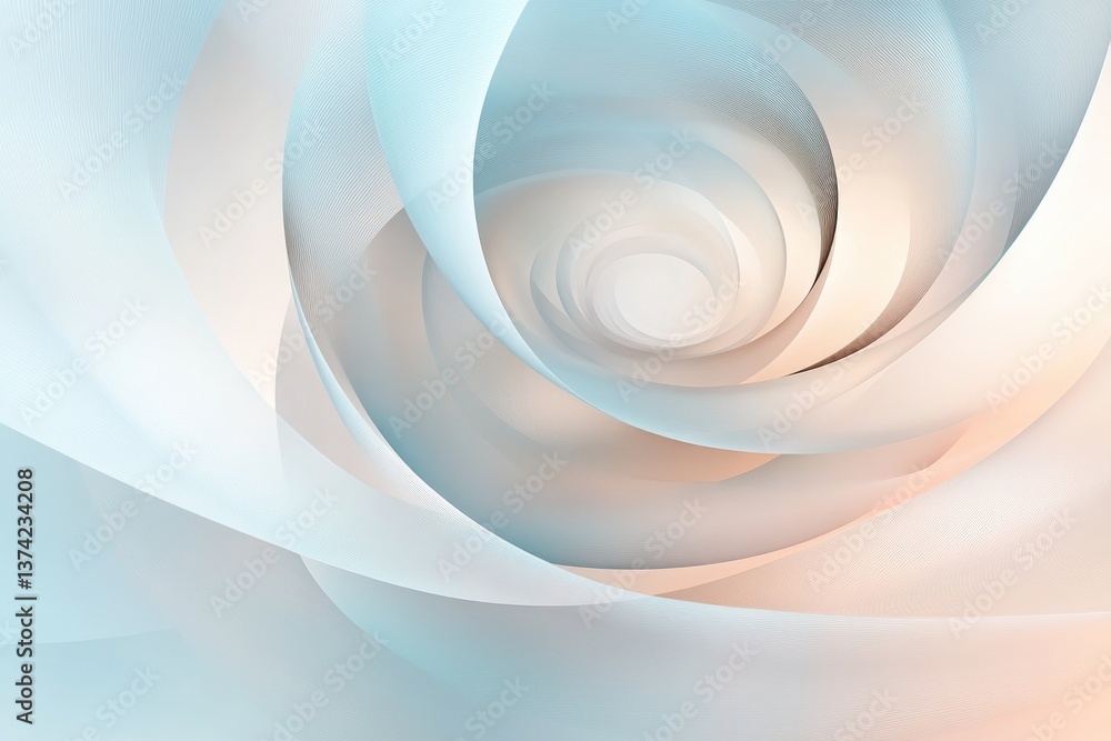 Poster mesmerizing interplay of spirals and rotations captured in seamless abstract design creating hypnoti