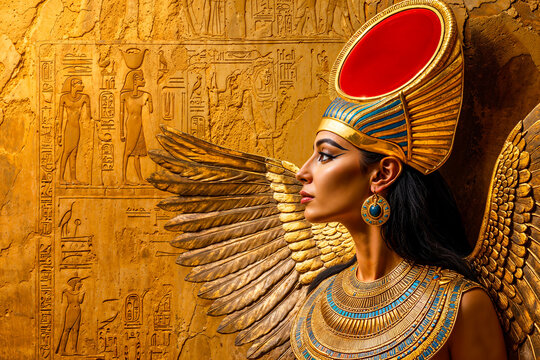 Isis, winged ancient Egyptian goddess