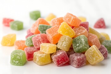 freeze dried candy isolated on white background