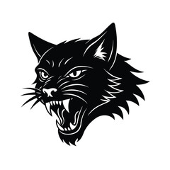 cat head vector silhouette
