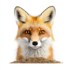 Fototapeta premium Majestic red fox portrait in natural habitat close-up photography wildlife environment forest setting