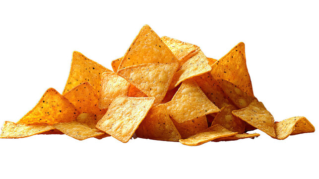 Golden Doritos: A delectable heap of crunchy doritos, a perfect snack, photographed in stunning detail, ready to tantalize the taste buds. 