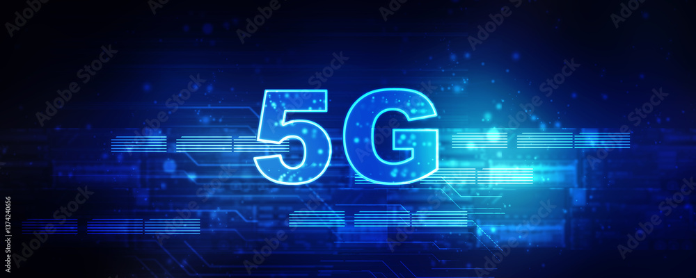 Poster 2d rendering 5g network 5g connection