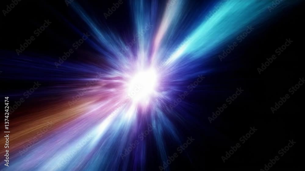 Aufkleber experience the thrill of lightspeed: a mesmerizing animation simulates a hyperspace jump, accelerati