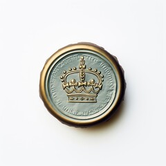 Seal Wax Stamp a crown jewelry locket badge.