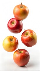 red apples isolated on white background