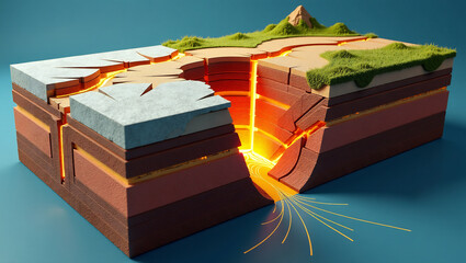 Fractured Earth Canvas: Tectonic Plate Simulation