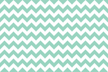 Aquamarine and white color Zig zag seamless pattern.