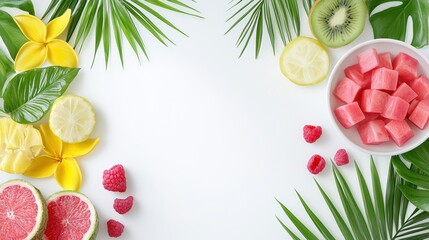 Promote hawaiian poke bowl breakfast tropical paradise banner culinary delight vibrant view fresh ingredients