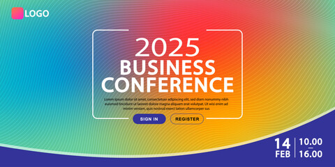 Best business yearly conference digital webinar banner template design, online meeting banner design. Web media event. Dynamic Background. Online Courses. Event Announcement. lecture promotion. vector