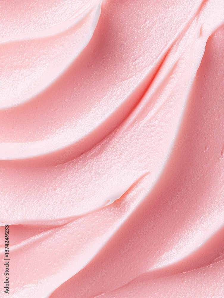 Poster close-up of a pink fabric texture. the fabric appears to be soft and smooth, with a wavy pattern tha