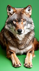 Obraz premium Red Wolf Studio Portrait.