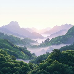 Fototapeta premium Exploring majestic mountain landscapes remote nature stunning visuals serene environment aerial perspective tranquility