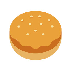 English muffin cake for UK vector