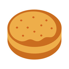 English muffin cake for UK vector