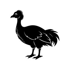 Extinct animal dodo silhouette vector illustration  © MDAriful