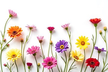 Obraz premium flowers on white background