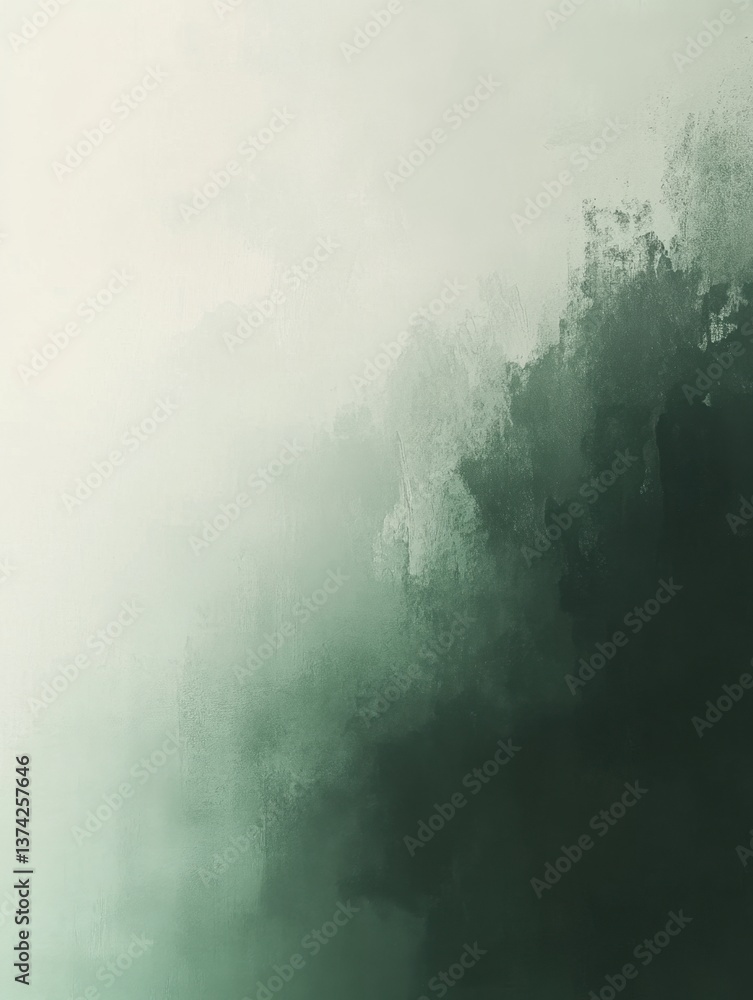 Poster abstract emerald green gradient background with brush strokes and textured surface for artistic desi