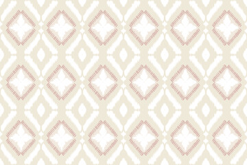 Seamless Ikat pattern inspired handwoven textiles.  design features soft, blurred edges bold geometric shapes, reflecting  heritage Southeast Asian fashion, home decor, wallpaper, packging