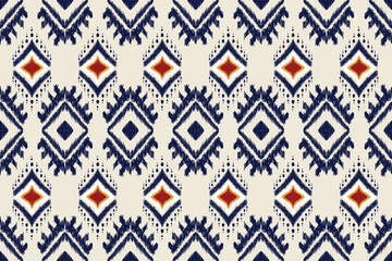 ikat Abstract Ethnic art. Seamless pattern in tribal, folk embroidery, and Mexican style. Aztec geometric art ornament print.Design for carpet, cover.wallpaper, wrapping, fabric, clothing