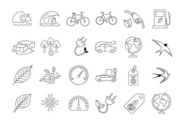 set of different food icons