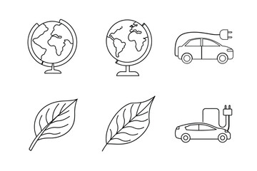 transportation icons set