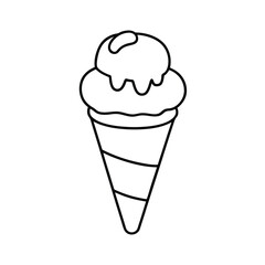 Sweet Ice Cream Cone Dessert, Summer Treat, Delicious, Creamy