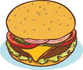 hamburger with cheese