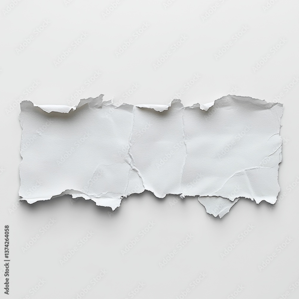 Aufkleber torn white paper fragment abstract background for creative design element with minimalist aesthetic 
