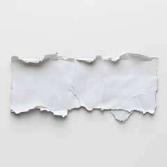 Torn white paper fragment abstract background for creative design element with minimalist aesthetic and neutral tone