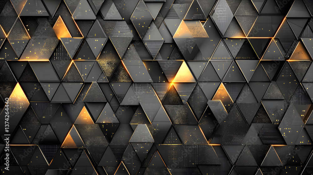 Poster dynamic abstract geometric pattern with tech vibe modern digital space graphic design luxury aesthet