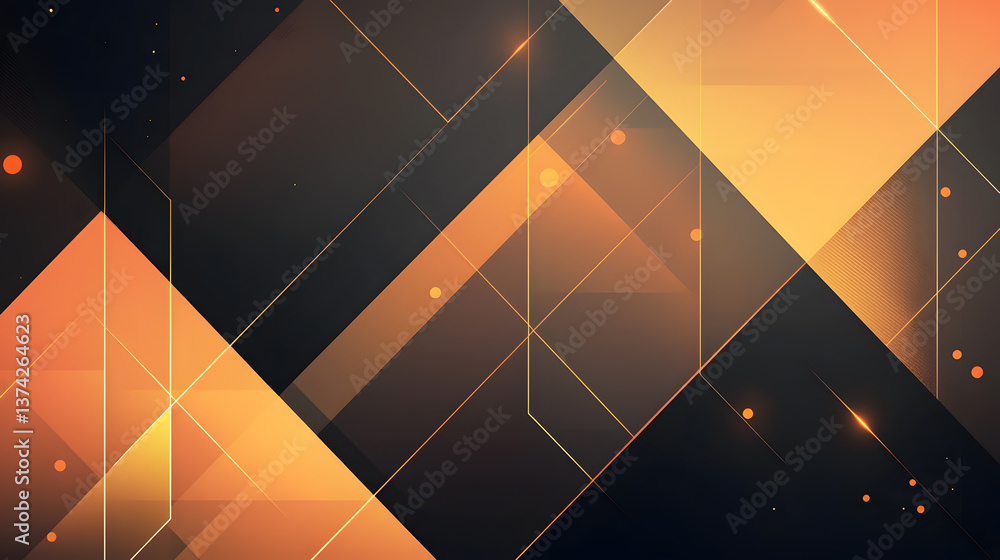 Poster Dynamic action of abstract geometric patterns digital space graphic design modern environment tech vibe visual concept
