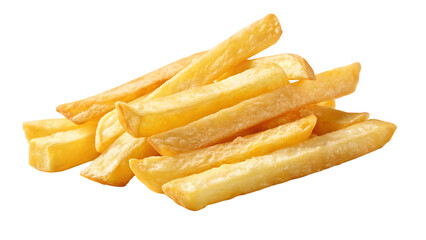 french fries isolated on white