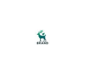 Eco Deer or Goat Logo design concept for brand use. 