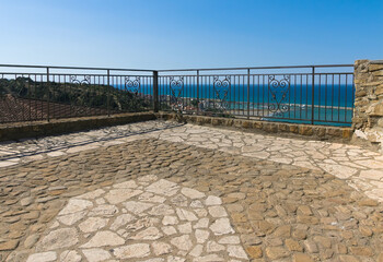 vivid Calabrian seascape from a belvedere
