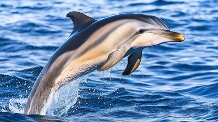 Fototapeta premium Dolphin Jumping Ocean Animal Marine
