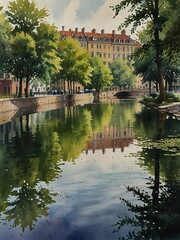 Obraz premium reflection in the water