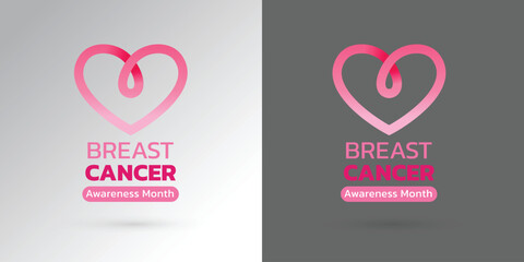 World Breast Cancer Awareness Month illustrate with the pink ribbon that is the international symbol to become breast cancer awareness, design with pink color vibes. Important month on October.