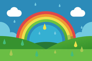 landscape with rainbow