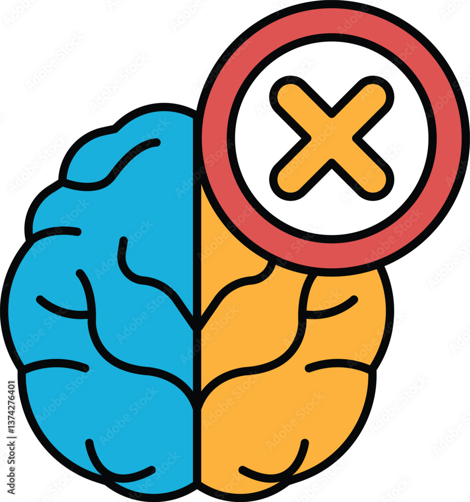 Poster a brain with a red x over it