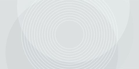 Fototapeta premium White geometric abstract background overlap layer on bright space with lines effect decoration. Modern graphic design element circles style