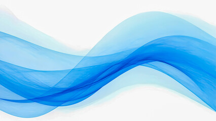 Obraz premium Abstract blue and white wavy lines on a minimalistic background