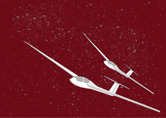 gliders.epsAbstract vector image of two gliders