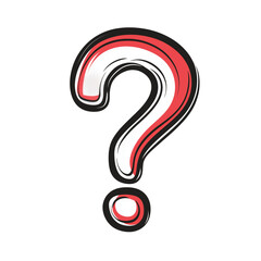 Logo with question mark,PNG,clipart,white,transparent background, gradient,minimalistic design