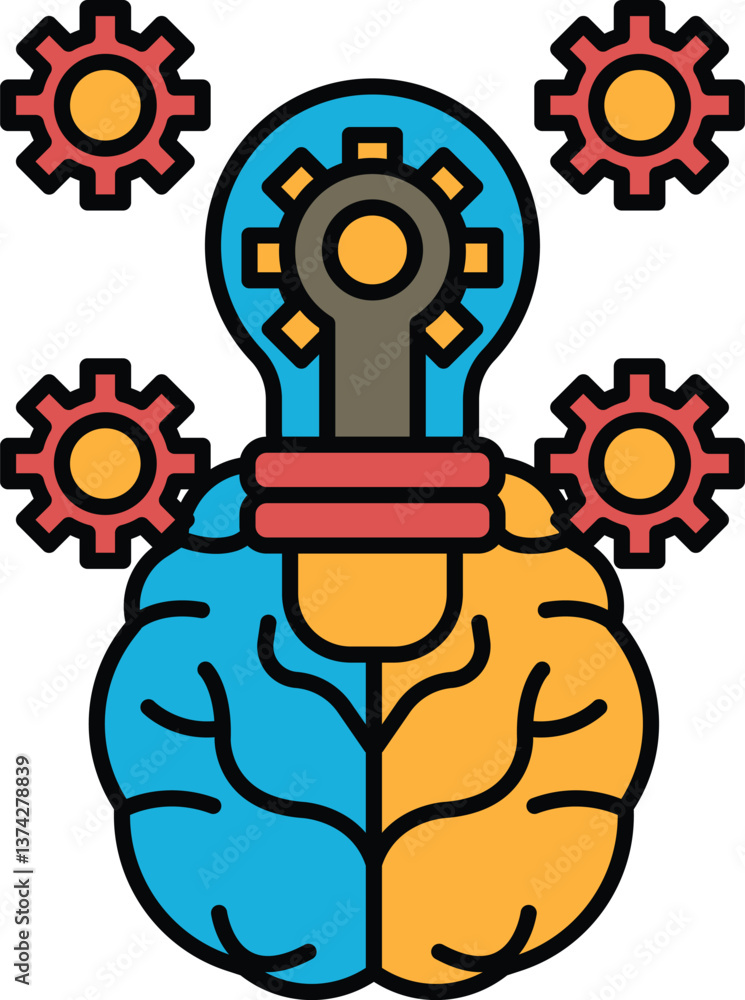 Poster a brain with a key in it