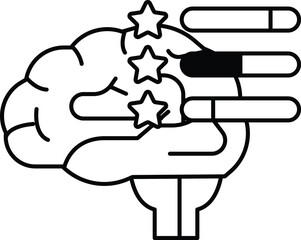 brain with three stars on it