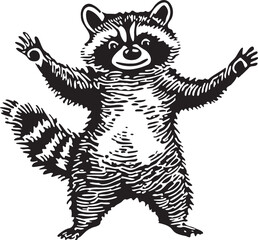 dancing raccoon